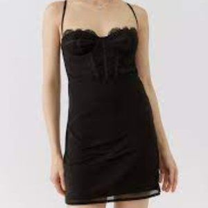NWOT UO Black Corset Dress